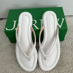 NWT J. CREW Menorca padded leather thong sandals 7.5